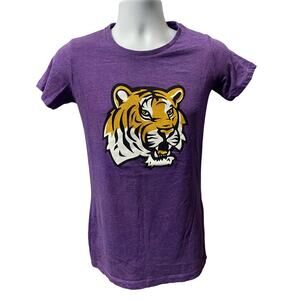 LSU Press Box Purple Shirt Tiger Logo Sparkle Womens Medium